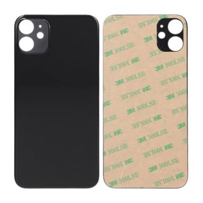 iPhone 11 Baksida Glas med Självhäftande tejp Svart