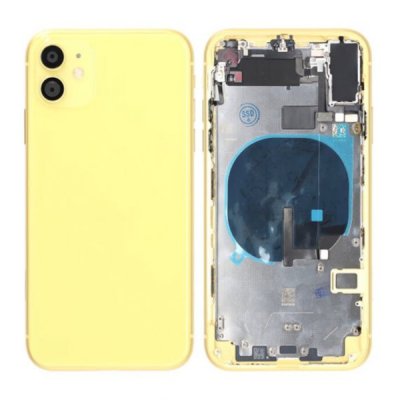 iPhone 11 Baksida med Komplett Ram Premium Gul
