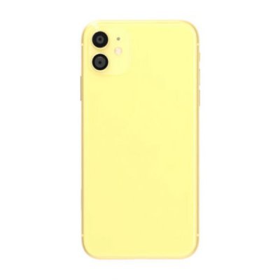 iPhone 11 Baksida med Komplett Ram Premium Gul