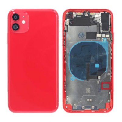 iPhone 11 Baksida med Komplett Ram Premium Röd