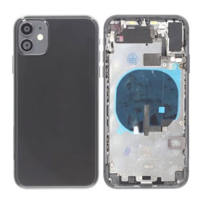 iPhone 11 Baksida med Komplett Ram Premium Svart