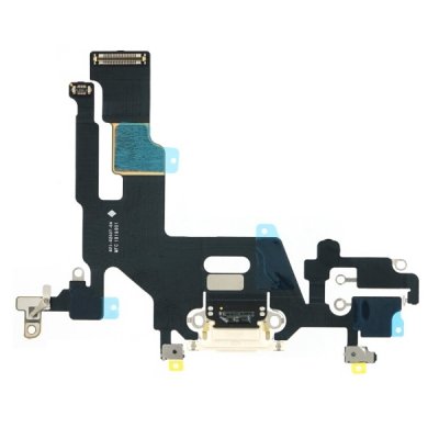 iphone 11 laddkontakt lightning port reservdel tredjepartstillverkad vit