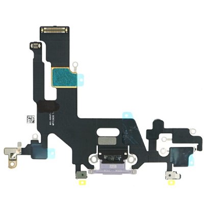 iphone 11 laddkontakt lightning port reservdel tredjepartstillverkad lila
