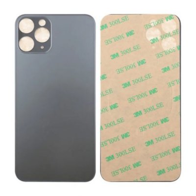 iPhone 11 Pro Baksida Glas med Självhäftande tejp Svart