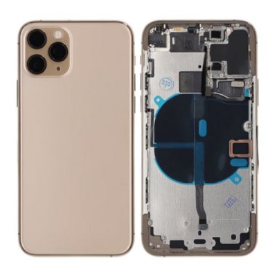 iPhone 11 Pro Baksida med Komplett Ram Premium OEM Guld