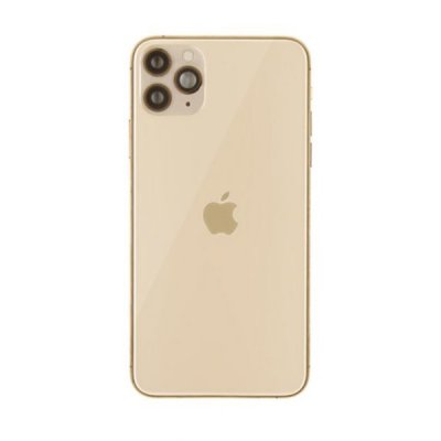 iPhone 11 Pro Max Baksida med Komplett Ram Guld