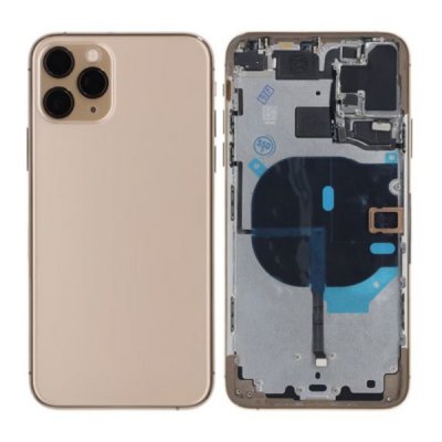iPhone 11 Pro Max Baksida med Komplett Ram Premium OEM Guld