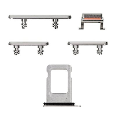 iphone 11 pro max volym mute on-off knappar simkortshållare reservdelar silver vit