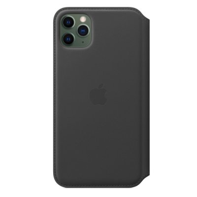 iphone 11 pro leather folio läderfodral svart black apple original