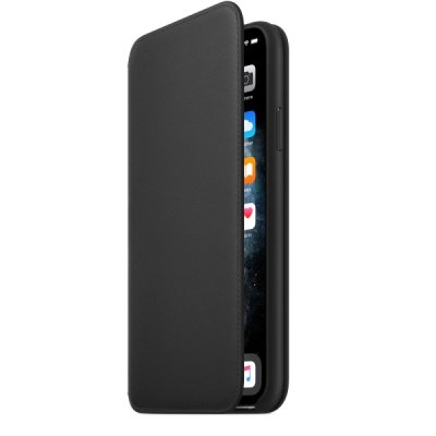 iphone 11 pro leather folio läderfodral svart black apple original