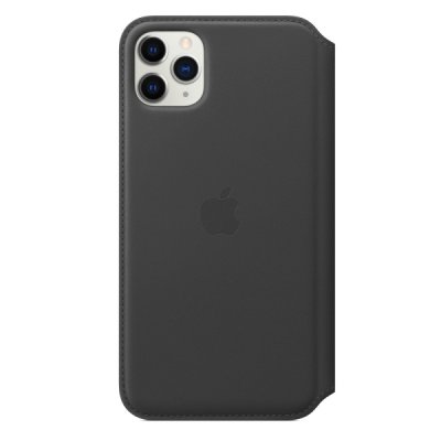 iphone 11 pro leather folio läderfodral svart black apple original