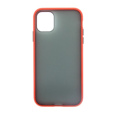 iPhone 11 Grind PC Skydd Silikonskal Röd