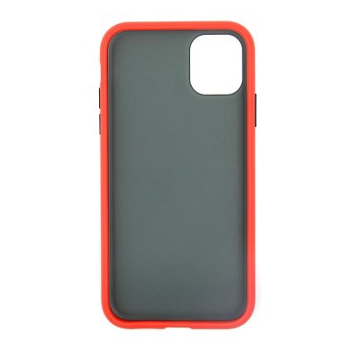 iPhone 11 Grind PC Skydd Silikonskal Röd