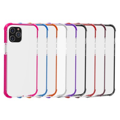 iphone 12 tpu plast genomskinlig svart skydd skal förstärkt stark extra alla