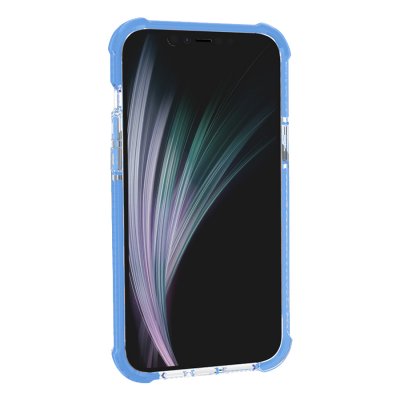 iphone 12 tpu plast genomskinlig svart skydd skal förstärkt stark extra orange