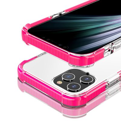 iphone 12 tpu plast genomskinlig svart skydd skal förstärkt stark extra orange