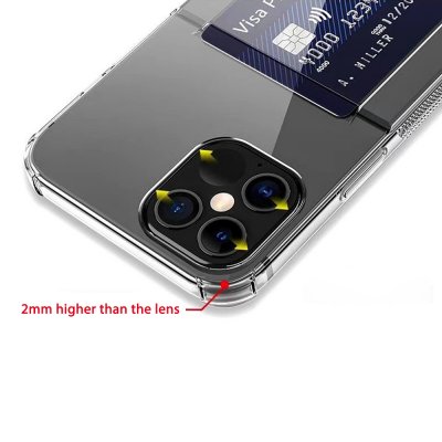 iphone 12 pro tpu skal case shockproof gul fluourescent