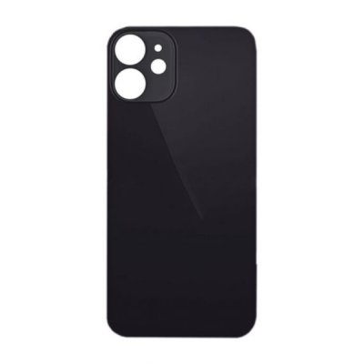 iPhone 12 Baksida Glas med Självhäftande tejp Svart