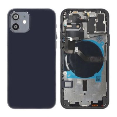 iPhone 12 Baksida med Komplett Ram OEM Svart