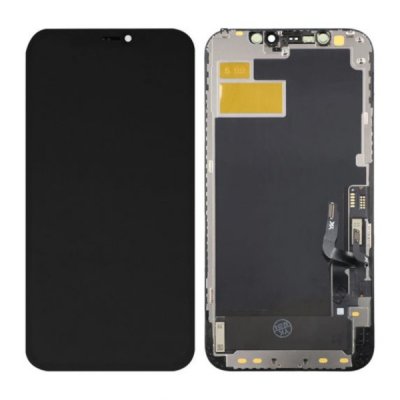 iPhone 12 iPhone 12 Pro Skärm med LCD Display Hard OLED YK Svart