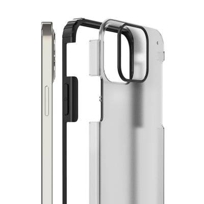 iphone 12 pro skal skydd wlongs blå blue transparent