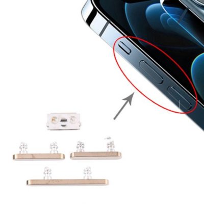 iPhone 12 Pro iPhone 12 Pro Max Sidoknappar Guld