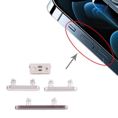 iPhone 12 Pro iPhone 12 Pro Max Sidoknappar Silver