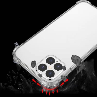 iphone 12 pro tpu shockproof transparent skal case skydd protective