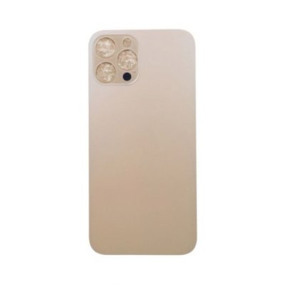 iPhone 12 Pro Max Baksida Glas med Självhäftande tejp Guld