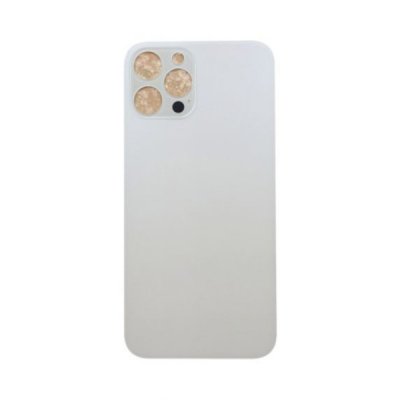 iPhone 12 Pro Max Baksida Glas med Självhäftande tejp Vit