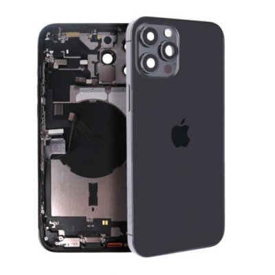 iPhone 12 Pro Max Baksida Original med delar Svart
