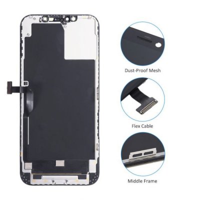 iPhone 12 Pro Max Skärm med LCD In Cell RJ med IC Ersättning Svart