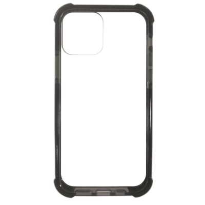 iphone 12 tpu plast genomskinlig svart skydd skal förstärkt stark extra