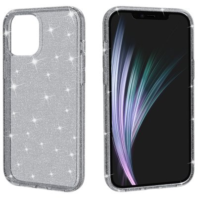 iphone 12 pro terminator tpu pc skal skydd rosa pink glitter