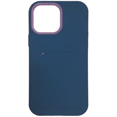 iphone 13 pro max ins färgkontrast blå och lila. Skyddande mobilskal med kortficka.