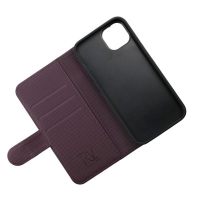 rvelon iphone 13 pro max magnetiskt plånboksfodral TPU PU artificiellt läder 4st kortfack färg mörk körsbär