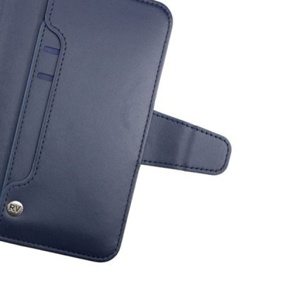 rvelon iphone 13 pro plånboksfodral TPU PU artificiellt läder 6st kortfack färg abyss blå