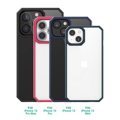 Transparent baksida för iPhone 13 swivel vigor four corner skal.