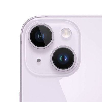 iphone 14 bak kameralinser med ram lila