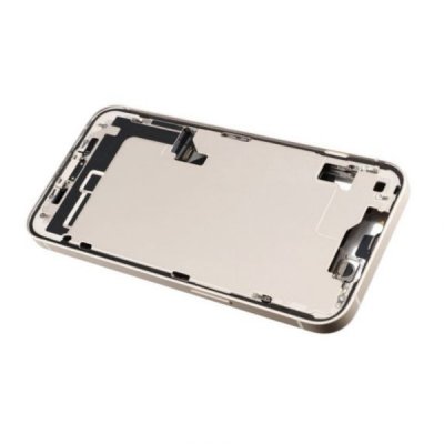 iPhone 14 Baksida med Komplett Ram Vit