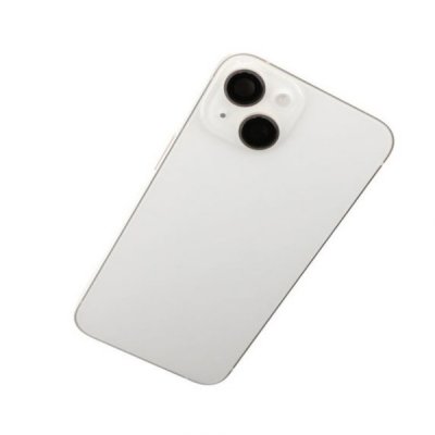 iPhone 14 Baksida med Komplett Ram Vit