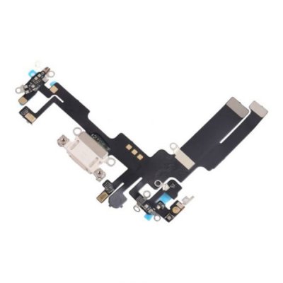 iPhone 14 Laddkontakt med Flexkabel OEM Vit