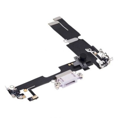 iPhone 14 Plus Laddkontakt med Flexkabel OEM Vit