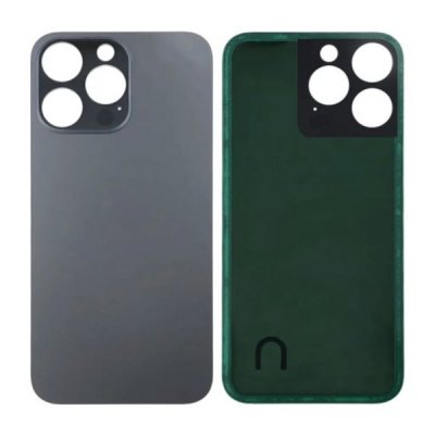 iPhone 14 Pro Max OEM Baksida Glas Med Självhäftande tejp Svart