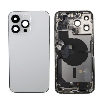 iPhone 14 Pro Max Baksida med Komplett Ram Silver