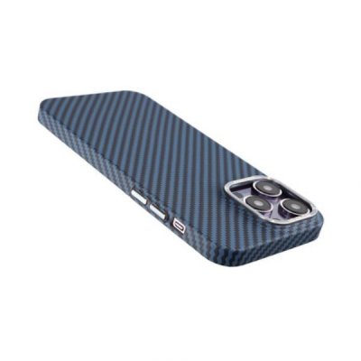 iPhone 14 Pro Max Kolfiber Skal Blå