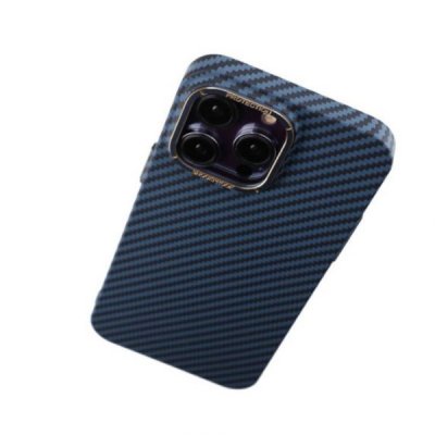 iPhone 14 Pro Max Kolfiber Skal Blå