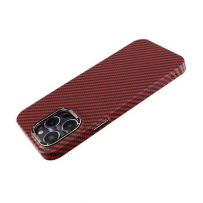 iPhone 14 Pro Max Kolfiber Skal Röd