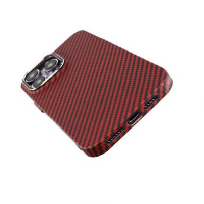 iPhone 14 Pro Max Kolfiber Skal Röd