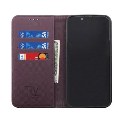 iPhone 14 Pro Max Plånboksfodral Extra Kortfack Rvelon Lila